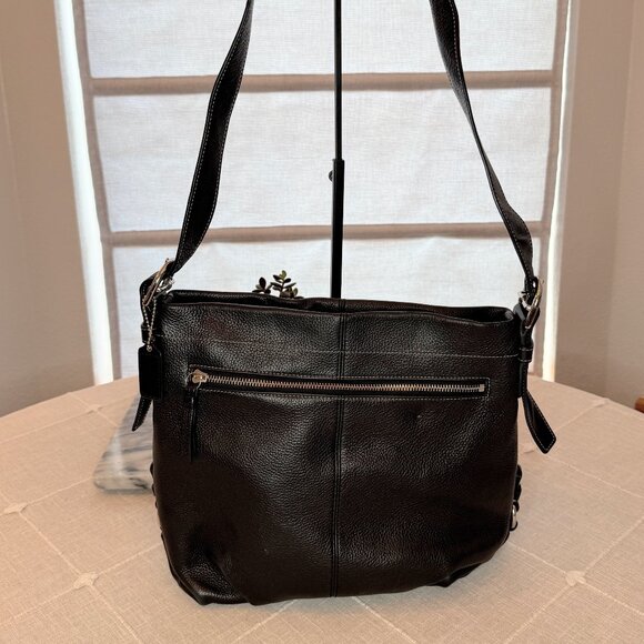 Coach Handbags - Coach Duffle Shoulder or Crossbody Bag - Black Pebbled Leather